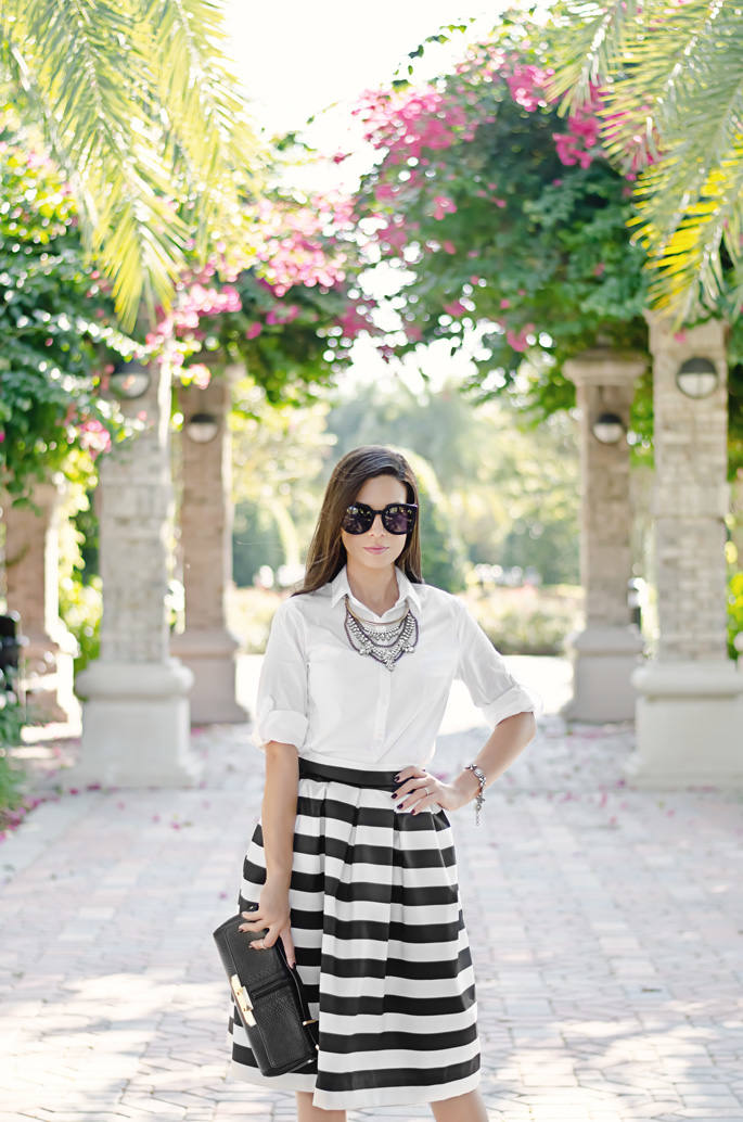 Striped Midi Skirt | the classified chic